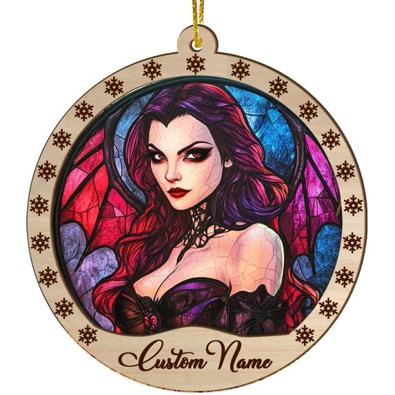 Customized Suncatcher Brooding Vampire, Brooding Vampire Ornament, Brooding Vampire Decorations, Brooding Vampire wvbsBV (Brooding Vampire 7)