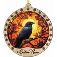 thumbnail image 1 of Customized Suncatcher Crow, Crow Ornament, Crow Decorations, Crow 2070TG25 rcnwjD (Crow 9), 1 of 4