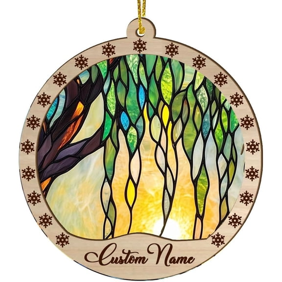 Customized Suncatcher Weeping Willow, Weeping Willow Ornament, Weeping Willow Hanging Decor, Weeping Willow for Trees dikaK7 (Weeping Willow 8)