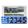 thumbnail image 1 of Curb-N-Sign® Customized Super Reflective Aluminium Curb Wrap® House Number Decals for Outdoor, Indoor House Numbers Letters Sticker Decals with Country Flag Greece, 1 of 6