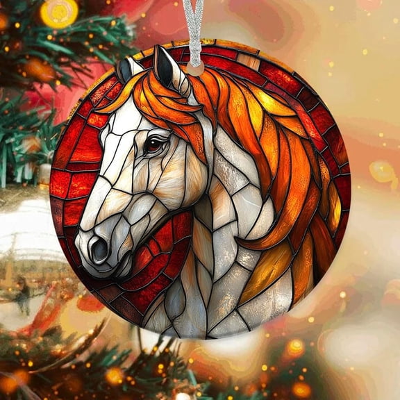Customized Tree Ornaments Horse, Horse Ornament, Horse Decorations, Horse O4LXoG (Horse 7)