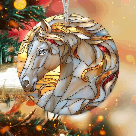 Customized Tree Ornaments Palomino Horse, Palomino Horse Ornament, Palomino Horse Keepsake, Palomino Horse o454ym (Palomino Horse 10)