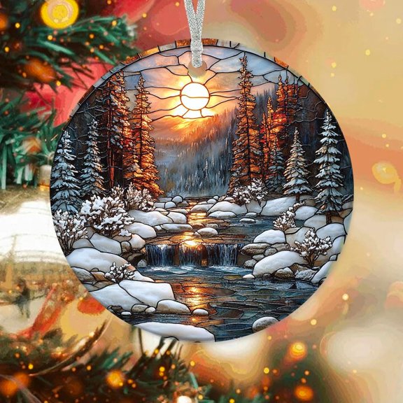 Customized Tree Ornaments Quiet Snowy Creek, Quiet Snowy Creek Ornament, Quiet Snowy Creek Present Ideas, Quiet Snowy Creek for Trees E8NHn3 (Quiet Snowy Creek 6)