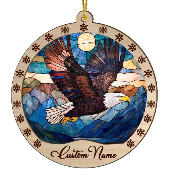 Customized Tree Suncatcher Bald Eagle, Bald Eagle Ornament, Bald Eagle Decor, Bald Eagle for Trees eTCUIj (Bald Eagle 1)