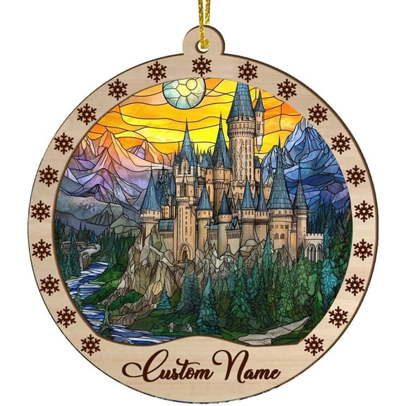 Customized Tree Suncatcher Magical Castle, Magical Castle Ornament, Magical Castle Present Ideas, Magical Castle for Trees 35sR1r (Magical Castle 2)