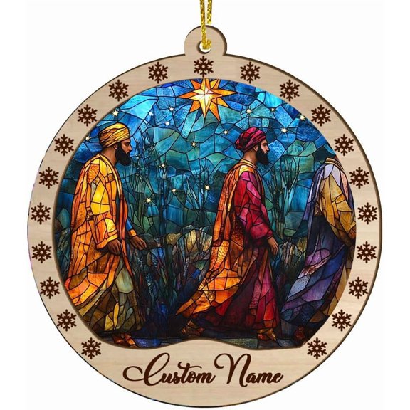 Customized Tree Suncatcher Three Magi, Three Magi Ornament, Three Magi Decorations, Three Magi 2062TG13 MjtD8G (Three Magi 1)