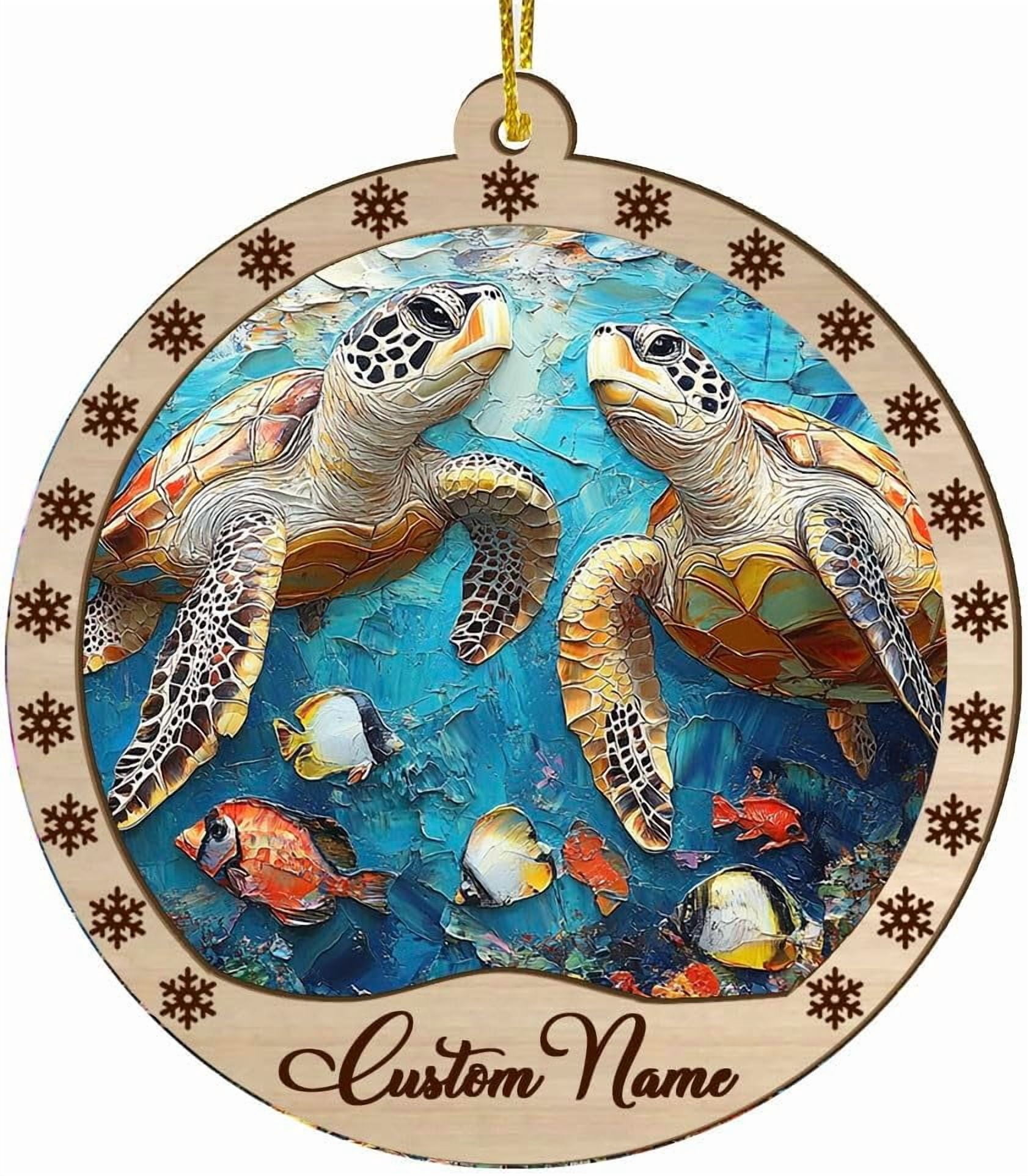 Customized Tree Suncatcher Turtles, Turtles Ornament, Turtles ...