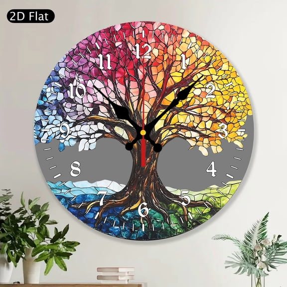 Customized Tree of Life Nature Round Wall Clock Wall Hanging Ornament
