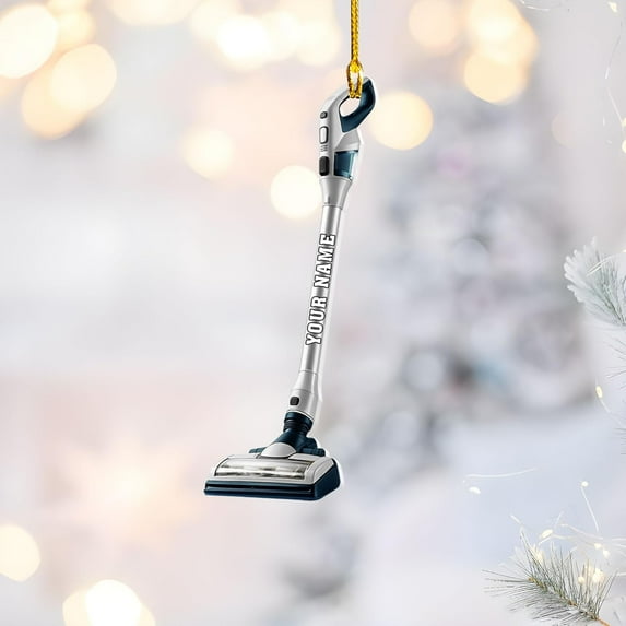 Customized Vacuum Cleaner Christmas Ornament, Cleaning Tools Ornament for Christmas Tree, Gift for Housewife Housekeeper, Holiday Xmas Tree Hanging Decor for Mom Woman Wife (Acrylic, Style 6) - 3535