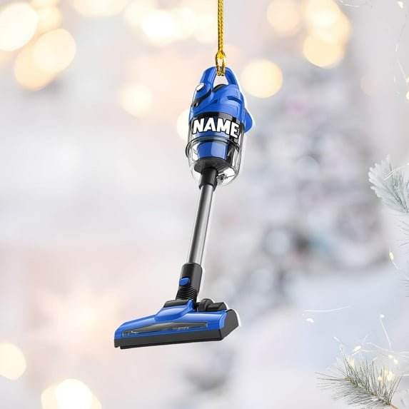 Customized Vacuum Cleaner Christmas Ornament, Cleaning Tools Ornament for Christmas Tree, Gift for Housewife Housekeeper, Holiday Xmas Tree Hanging Decor for Mom Woman Wife (Acrylic, Style 4) - 3532