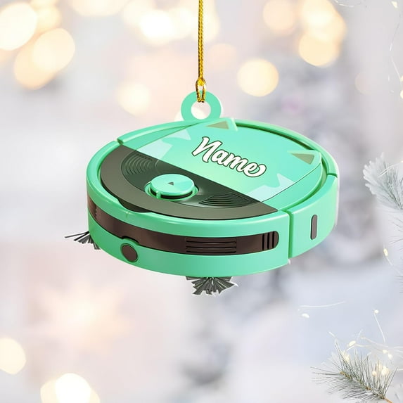 Customized Vacuum Cleaner Christmas Ornament, Cleaning Tools Ornament for Christmas Tree, Gift for Housewife Housekeeper, Holiday Xmas Tree Hanging Decor for Mom Woman Wife (Acrylic, Style 5) - 3533