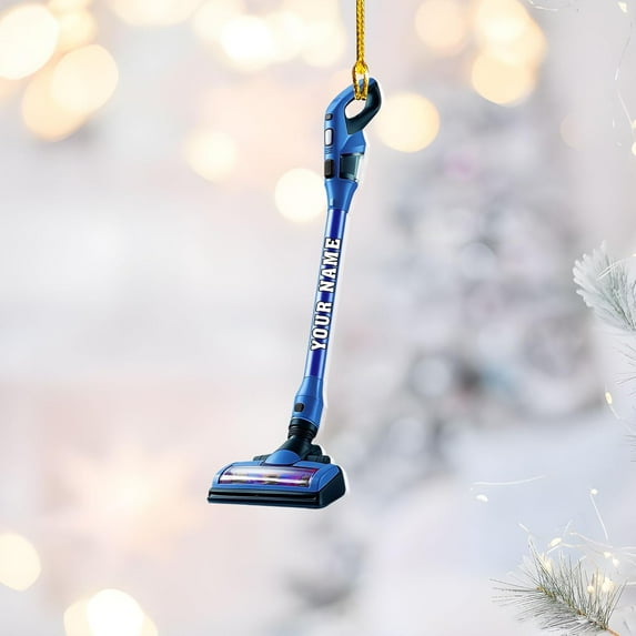 Customized Vacuum Cleaner Christmas Ornament, Cleaning Tools Ornament for Christmas Tree, Gift for Housewife Housekeeper, Holiday Xmas Tree Hanging Decor for Mom Woman Wife (Acrylic, Style 6) - 3535