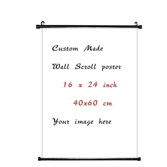 Customized wall canvas scroll,DIY Anime Wall scroll Personalized Print Your Photo Poster 16 x 24 in
