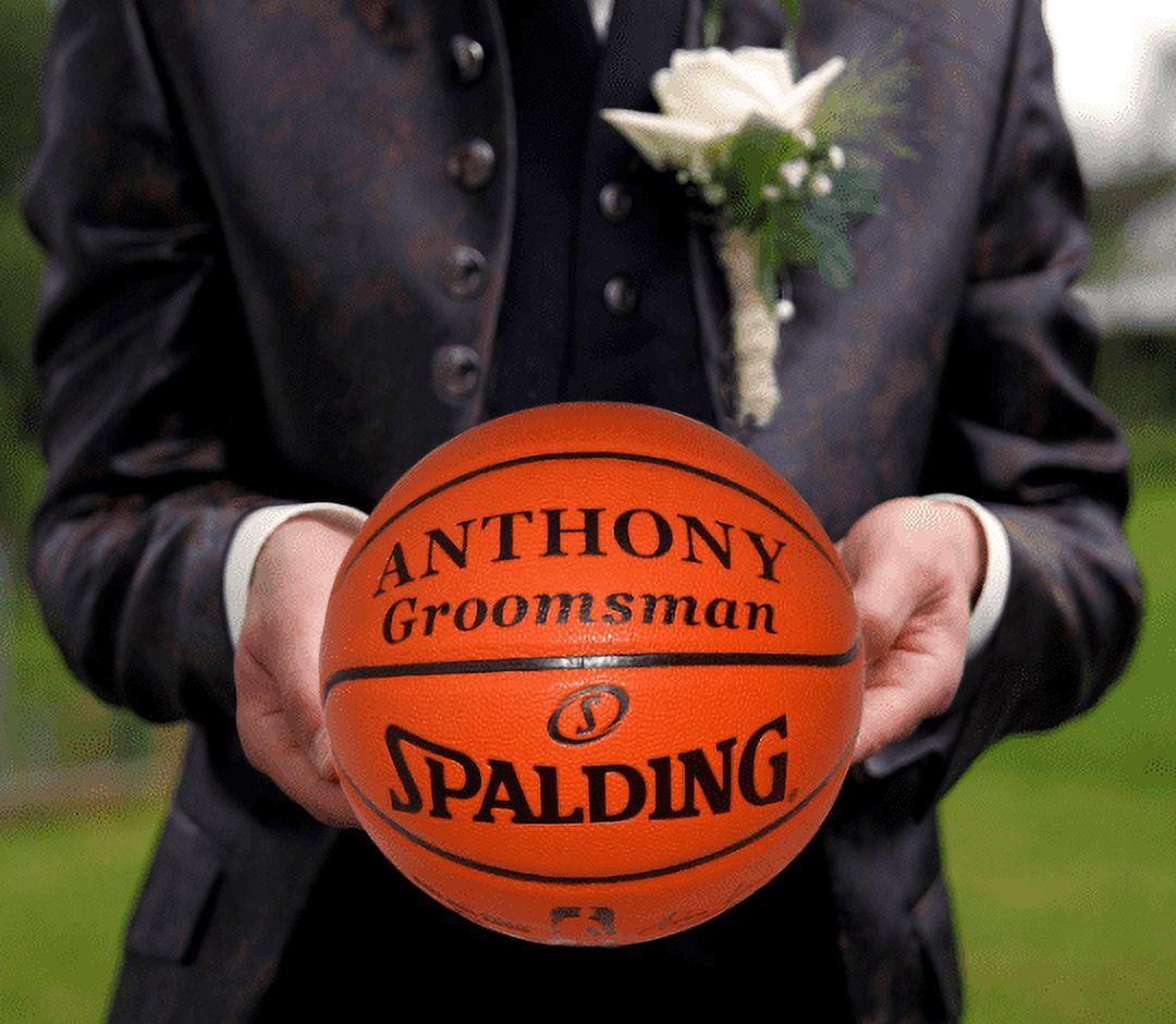 Customized Wedding Groomsman Spalding Basketball Gift