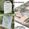 thumbnail image 1 of Customized Wedding Party Welcome Sign Glossy Backing 3D UV Print Text 20*32", 1 of 6