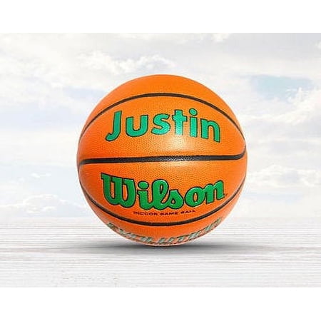 Customized Wilson Evolution Indoor Basketball Green Gift