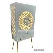 Customized Wooden Cabinet Desginer Mandir With LED / Mandir For Home & Office / Temple For Home / Pooja Ghar / Mandir With Designer Legs