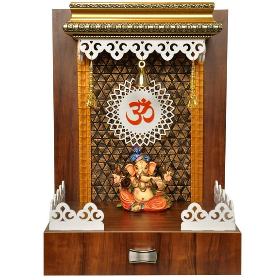 Customized Wooden Cabinet Desginer Mandir With LED / Mandir For Home & Office / Temple For Home / Pooja Ghar / Mandir With Lights /Storage