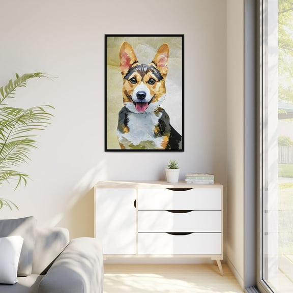 Customized Your Pet Portrait Photo, Personalized Pet Memorial Gifts, Custom Pet Photo, Oil Painting Style Canvas Stretched and Canvas with Frame