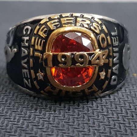 Customizedyear,pattern, name Class Rings CZ Gemstone High School or College Graduation Rings -925 Sterling Silver