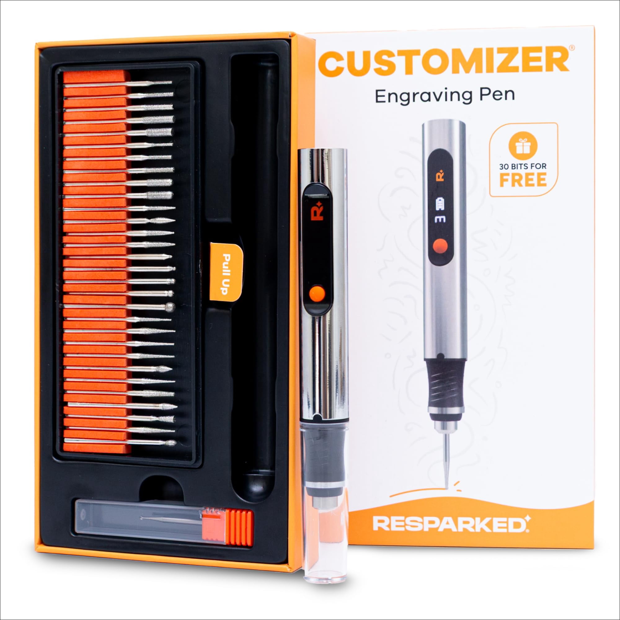 Resparked Customizer Engraving Pen (Formerly Culiau): Ultimate Cordless Portable Tool for Artists & DIYers - Engrave 50+ Surfaces - Beginner Friendly - Recharge