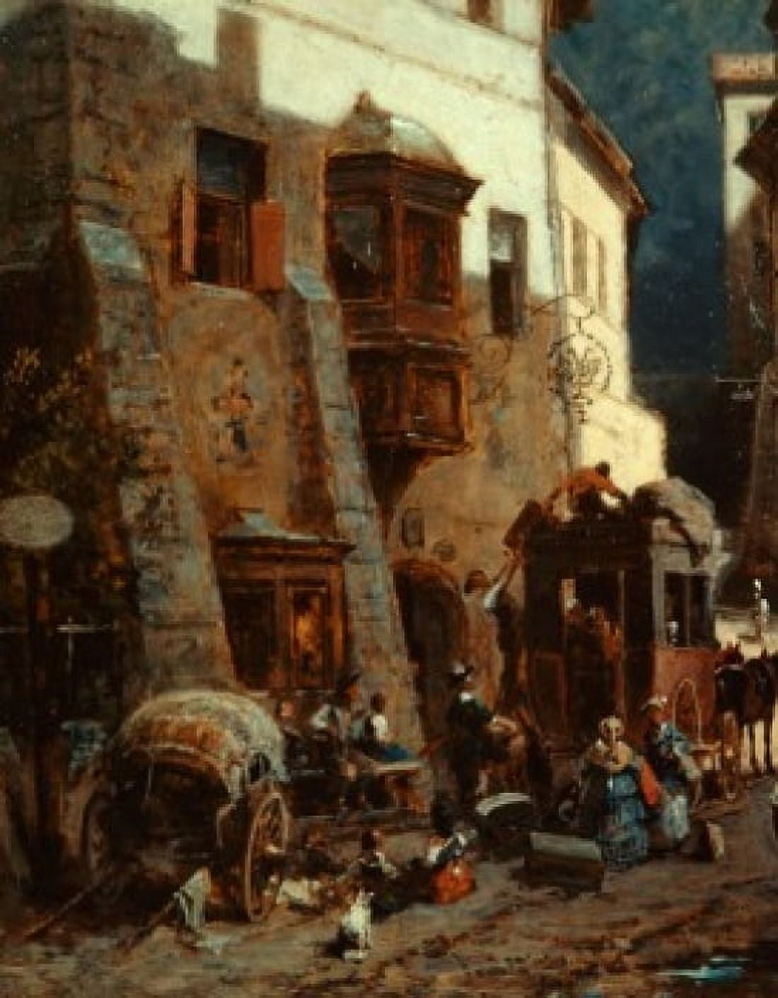 Customs Examination in Tirol by Carl Spitzweg 1808-1885 Canvas Art - Carl Spitzweg (24 x 36)