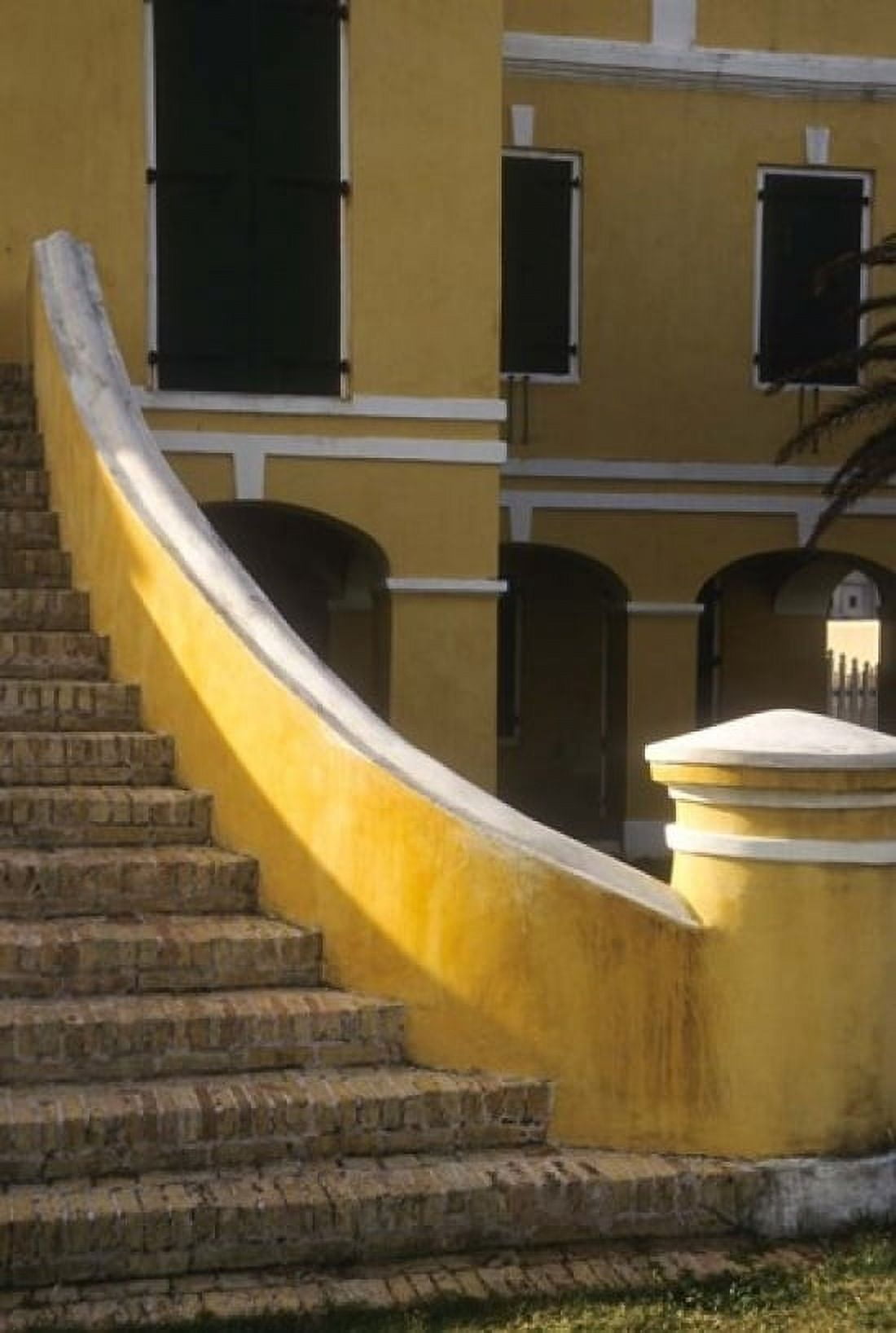 Customs House exterior stairway Christiansted St Croix US Virgin Islands Canvas Art - Alison Jones DanitaDelimont (24 x 36)