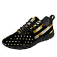 thumbnail image 1 of Customuart American Flag Sunflower Sneakers Womens Running Shoes Yellow Size 6.5, 1 of 5