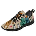 thumbnail image 1 of Customuart Cat Print Sneakers for Women Paw Running Shoes Beige Size 10, 1 of 5