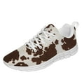 thumbnail image 1 of Customuart Cow Print Shoes for Women Fashion Sneakers Brown Size 11.5, 1 of 5