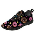 thumbnail image 1 of Customuart Donut Shoes Womens Running Sneakers Black Size 7, 1 of 5