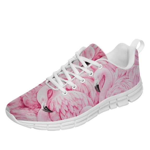 Customuart Flamingo Sneakers for Women Running Shoes Pink Size 14
