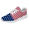 thumbnail image 1 of Customuart Red White Blue Sneakers Women Running Shoes Size 11.5, 1 of 5