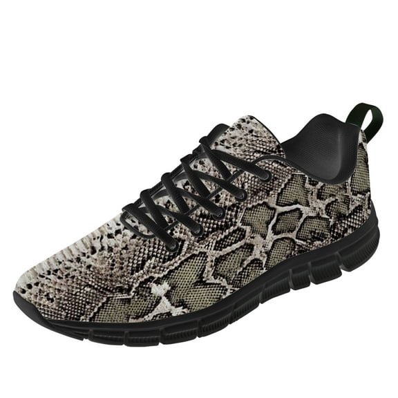 Customuart Snake Print Sneakers Mens Running Shoes Brown Sneakers Size 9