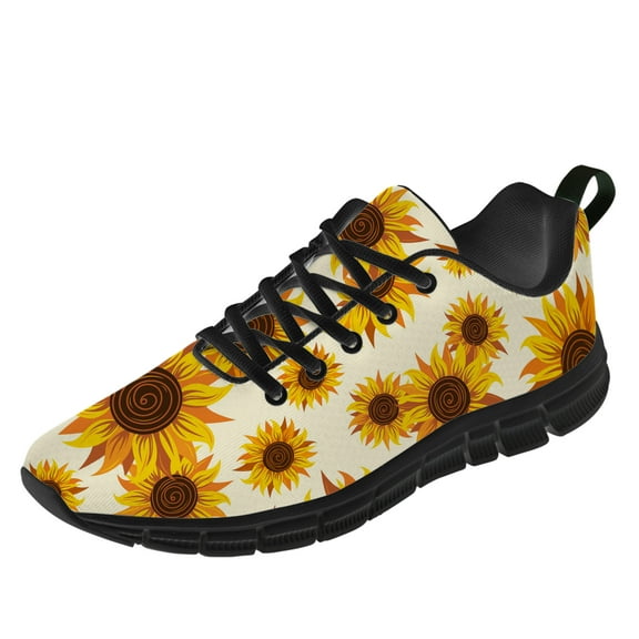 Customuart Sunflower Shoes Womens Running Shoes Yellow Sneakers Size 15