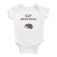 thumbnail image 1 of Cut Baby Romper Lil' Hedgehog Animal Funny Boy & Gril Jumpsuit (White, 6-12 Months), 1 of 5