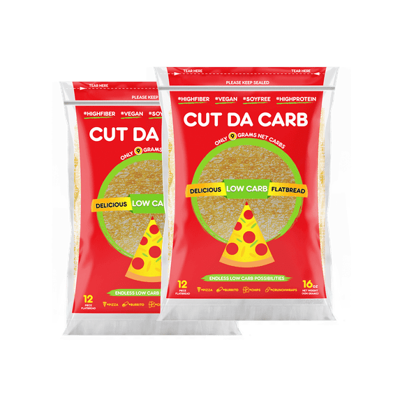 Cut Da Carb Flatbread Low Carb Low Calorie 24-Pack