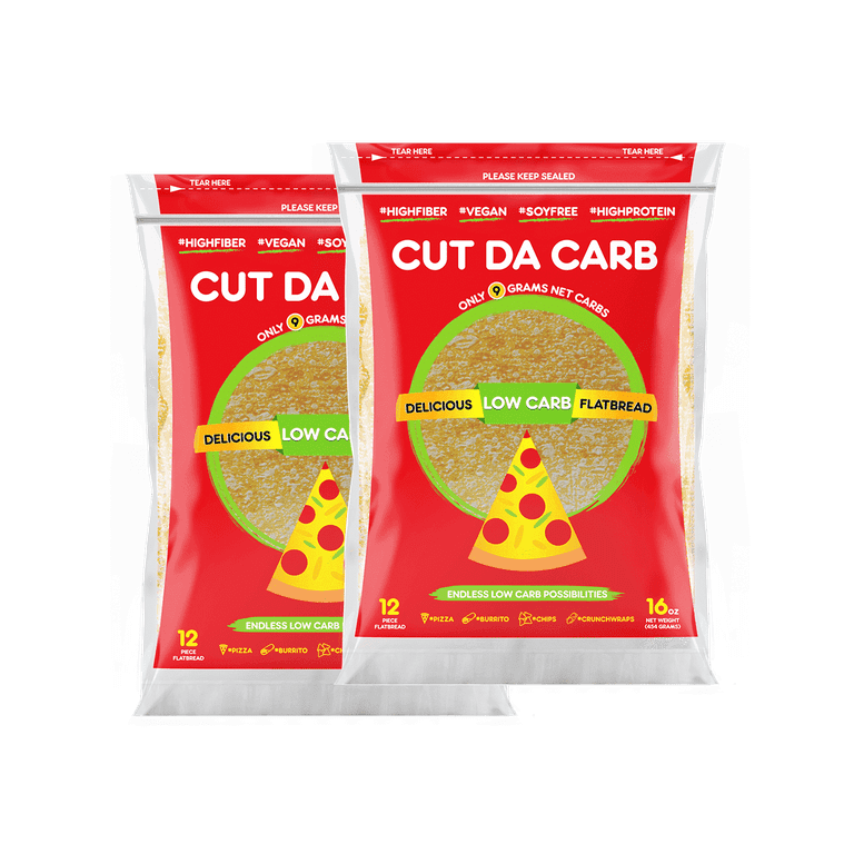 Cut Da Carb Flatbread Low Carb Low Calorie 24-Pack