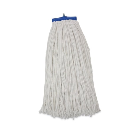 24 oz. Cut-End Lie-Flat Rayon Wet Mop Head - White