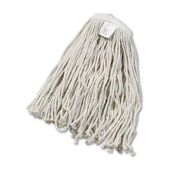 Cut-End Wet Mop Head, Cotton, No. 20, White | Bundle of 2 Each
