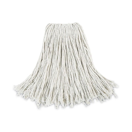 Cut-End Wet Mop Head, Cotton, No. 24, White 12/carton | Bundle of 2