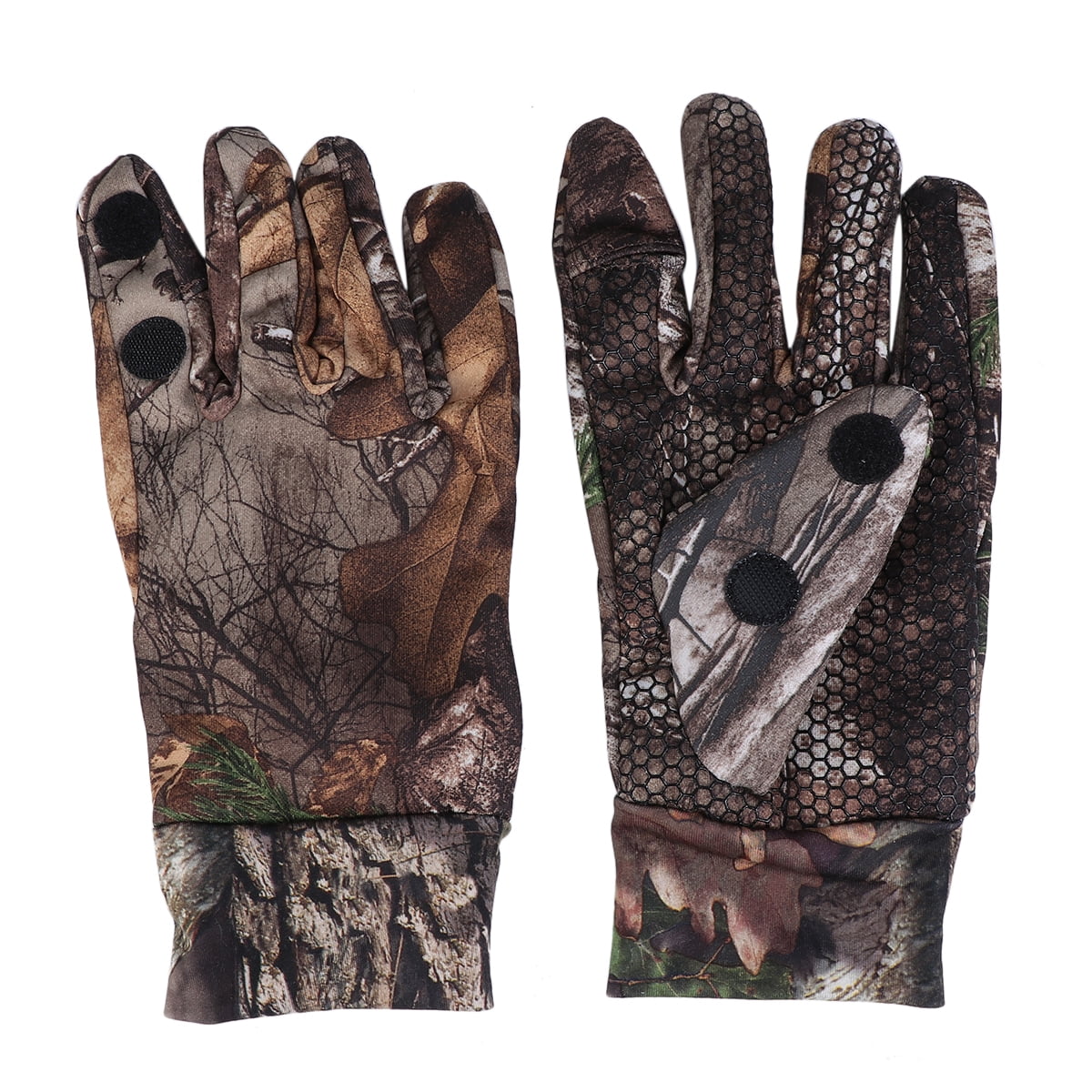 Cut Finger Gloves with Antislip Silicone Camouflage Protective Gloves