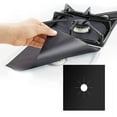 thumbnail image 1 of Cut to Fit Gas Stove Protector Mat 1 Pack or 8 Pack High Temperature Heat Resistant 260°C Non Slip Silicone Backing Splatter Guard for Kitchen Cleaning, 1 of 5