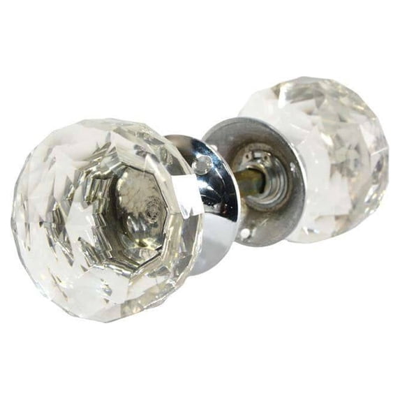 Cut Glass Mortise Knob Clear