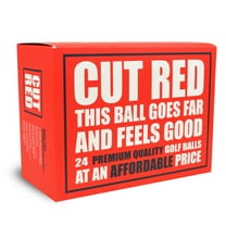 Cut Golf Red 2 Piece Ionomer Golf Balls, 24 Pack, White