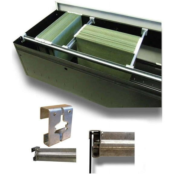 "Cut-It-Yourself" Universal File Bars 4-Pack (for Metal Cabinets)