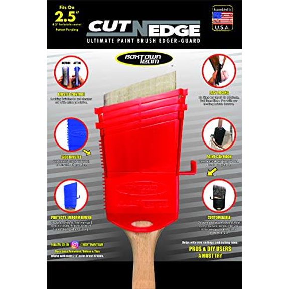 Cut-N-Edge :  Paint Brush Edger and Guard. Multi-Purpose 6 in 1 Tool (6, Red, Black and Blue)$$Tools & Hardware Other