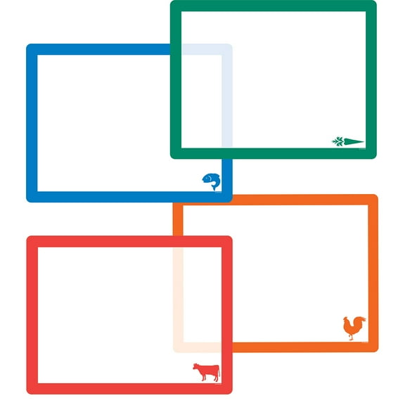 Cut N' Funnel 4-Pack Assorted Color Flexible Plastic Cutting Board Mats