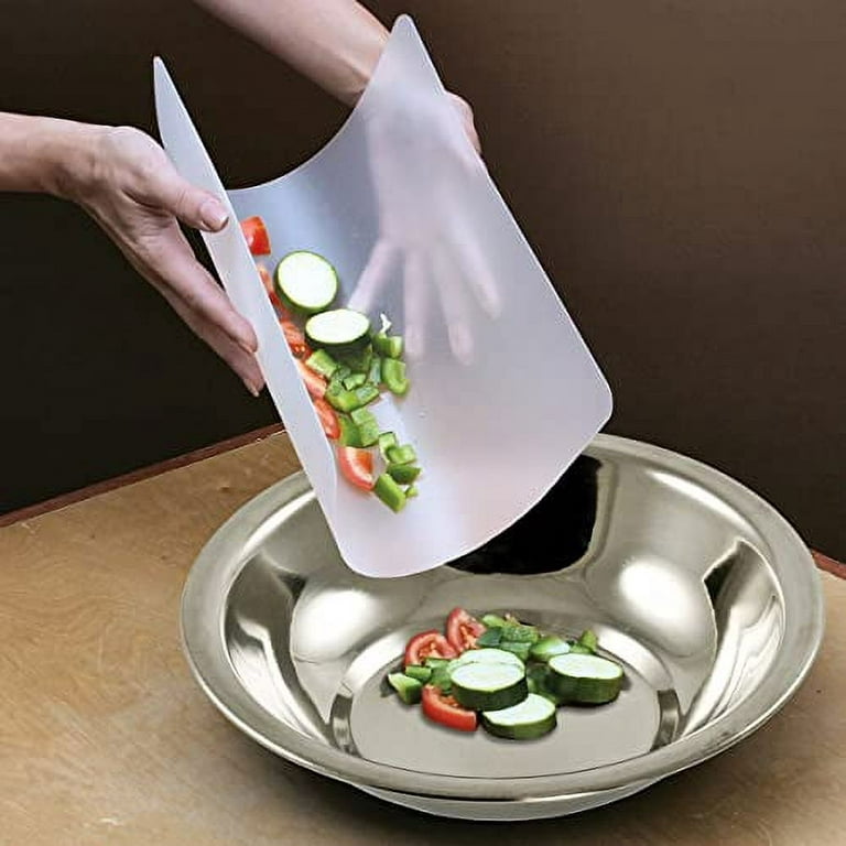 Chop Chop Made in The USA Food Service Grade Flexible Cutting Mats (Set of 4) 9 by 12 inch - Clear