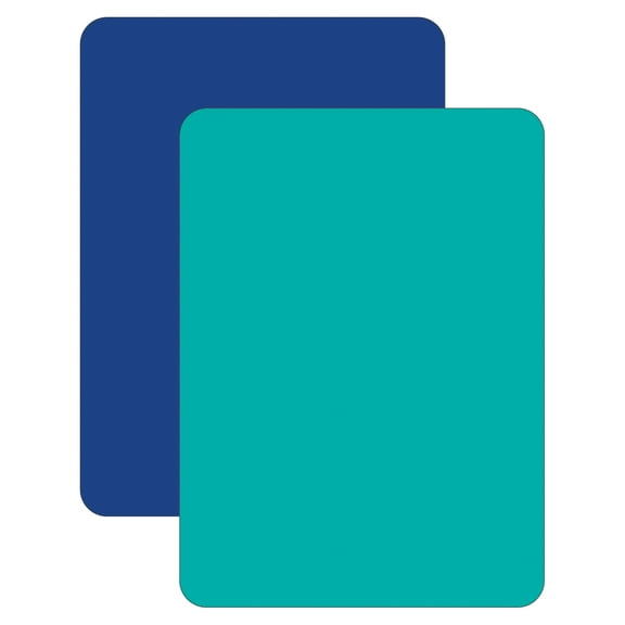 Cut N Funnel "Blue Caraco" 2-Pack Thick Multicolor Plastic Cutting Board Mats